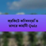 ক্রিকেট কিংবদন্তি ও তাদের কাহিনী Quiz