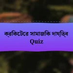 ক্রিকেটের সামাজিক দায়িত্ব Quiz